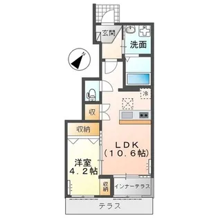 APGヴィラ徳倉B【102号室】の間取り