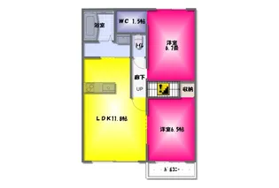 ブエナビスタA【201号室】の間取り