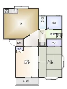 エストローザB【201号室】の間取り