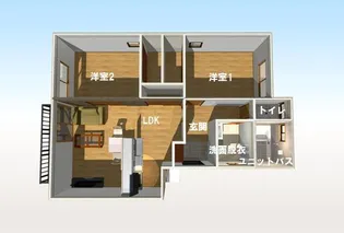 ハンナンハイツ【C309号室】の間取り