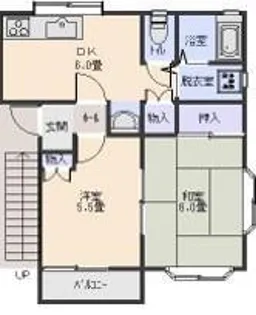 サンエスタ21 C棟【201号室】の間取り