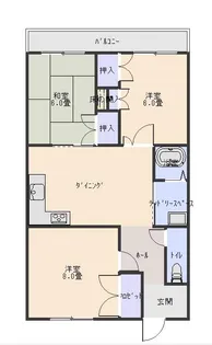 メゾンUF【402号室】の間取り