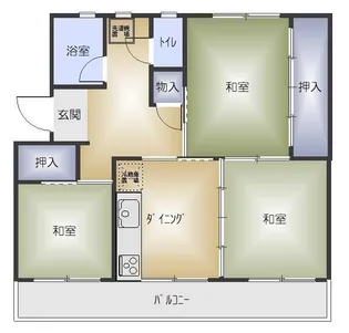 サンコーポしもざわ【403号室】の間取り
