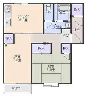 Felice Casa24(フェリーチェカーザ24)【C-201号室】の間取り