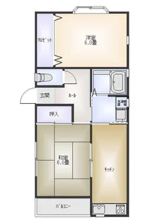 メゾンドレンメD【2階】の間取り