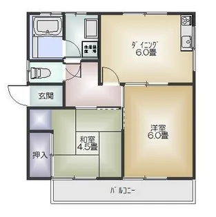 ラ・レーヌ下古志【2階】の間取り