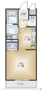 グリーンコートB【103号室】の間取り