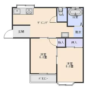 グレースコート1【2階】の間取り