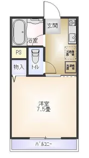 リワーラビリンス【105号室】の間取り