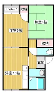 フローラル上越【202号室】の間取り