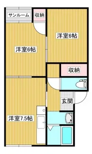 フローラル上越【105号室】の間取り