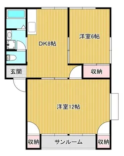 フローラル上越 弐番館【202号室】の間取り