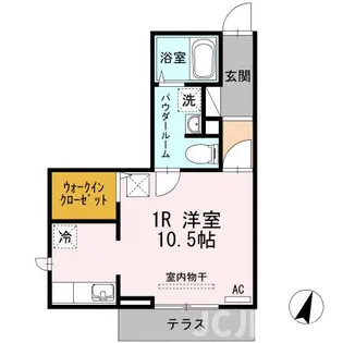 サニープレイス【1階】の間取り