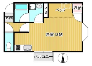 ケイズハウス【101号室】の間取り