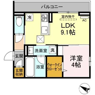 キャトル・セゾン【3階】の間取り