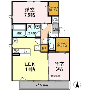 ハイツ943 A【1階】の間取り
