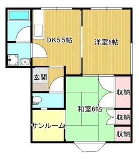 ハイムパレス5【201号室】の間取り