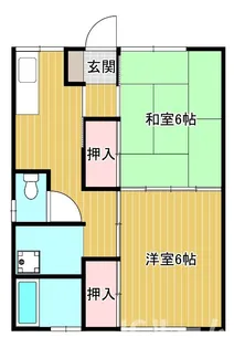 コーポ松本【101号室】の間取り