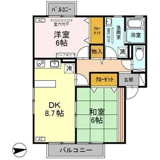 ヴィラセジュール【2階】の間取り