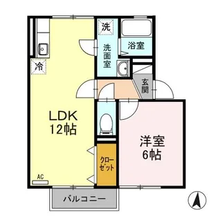 ロイヤルあけぼの AB【2階】の間取り
