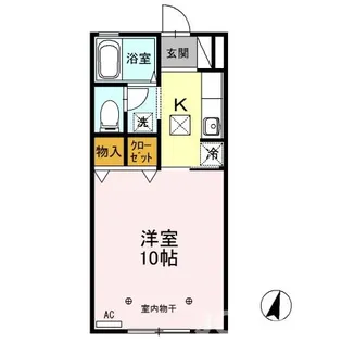 ロイヤルガーデン子安 F【105号室】の間取り