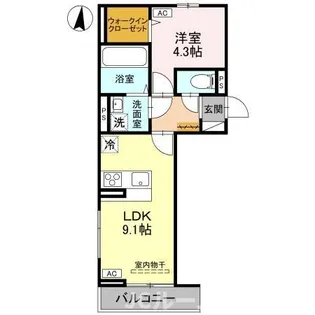 新潟県柏崎市三和町【アパート】の間取り