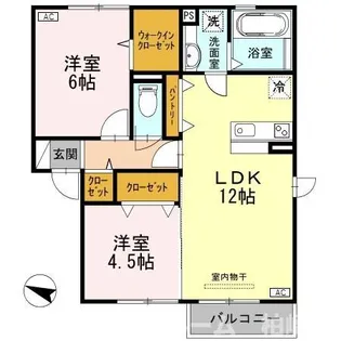 新潟県柏崎市新田畑【アパート】の間取り