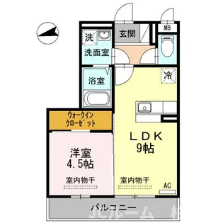 新潟県柏崎市茨目1丁目【アパート】の間取り