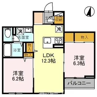 新潟県柏崎市松美1丁目【アパート】の間取り