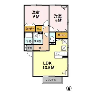 新潟県柏崎市三和町【アパート】の間取り