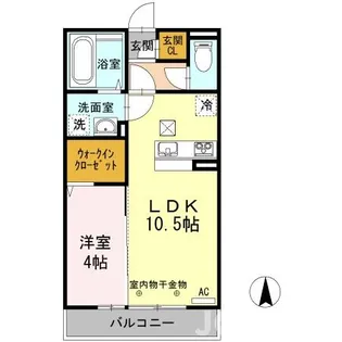 グランシャリオ A棟【1階】の間取り