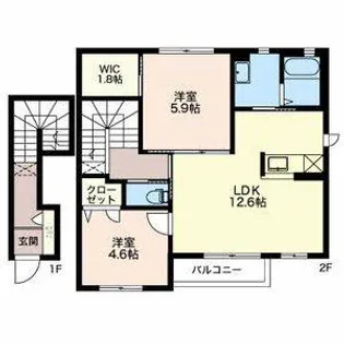 新潟県柏崎市西港町【アパート】の間取り