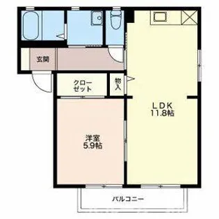 新潟県柏崎市北園町【アパート】の間取り