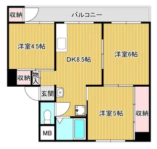 ヴィラナリー上越Ⅱ【336号室】の間取り
