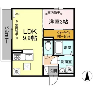 ナゴミエルエミアス ナゴミエル【1階】の間取り