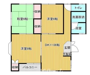 新潟県柏崎市城東2丁目【アパート】の間取り