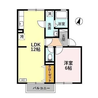 ヴィラ・ベルデベル A【2階】の間取り