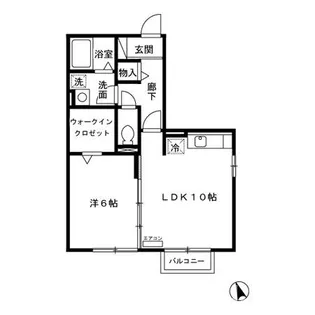 セジュール モナリエ AB【B201号室】の間取り