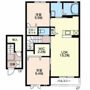 グリシーナ【2階】の間取り