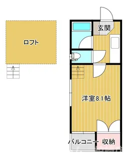 ハイツ柳橋【1階】の間取り