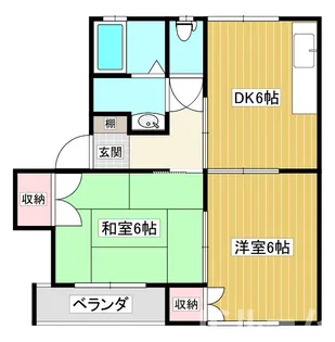 ベルメゾンゆきA【201号室】の間取り