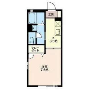 ルミエールK A【2階】の間取り