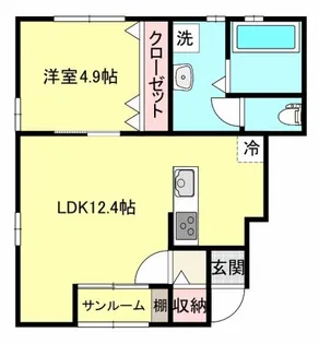 ヒルズソレイユ【1階】の間取り