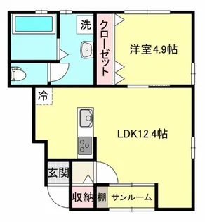 ヒルズソレイユ【1階】の間取り