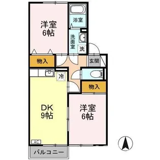 ロイヤルタウン寺町 参番館【2階】の間取り