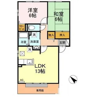 グランシャリオ B【1階】の間取り