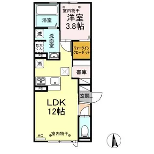 ノーブル スクエアC【1階】の間取り