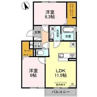 プレアセーナ南川【3階】の間取り