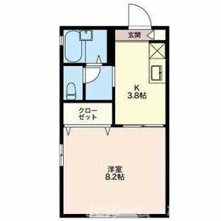 新潟県柏崎市扇町【アパート】の間取り