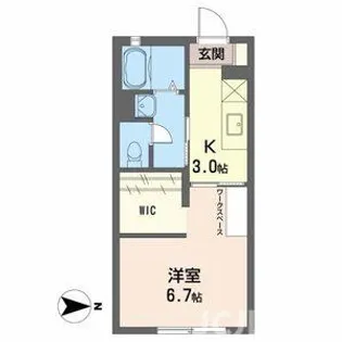 ルミエールK A【2階】の間取り